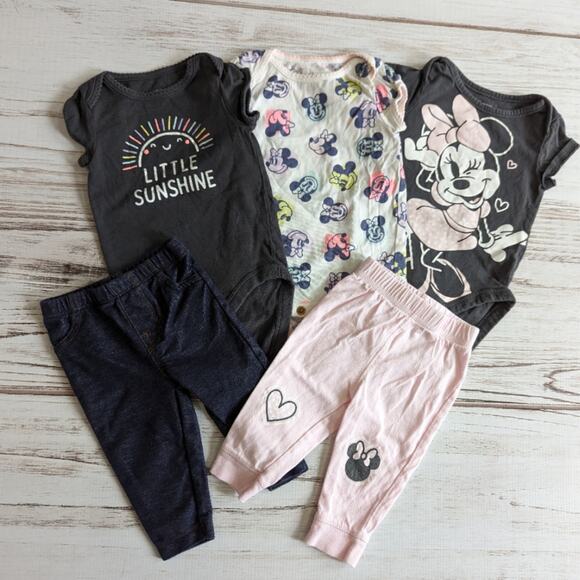 Disney Jumping Beans Minnie Mouse Infant Baby Girl Bundle sz 3M - Picture 1 of 3
